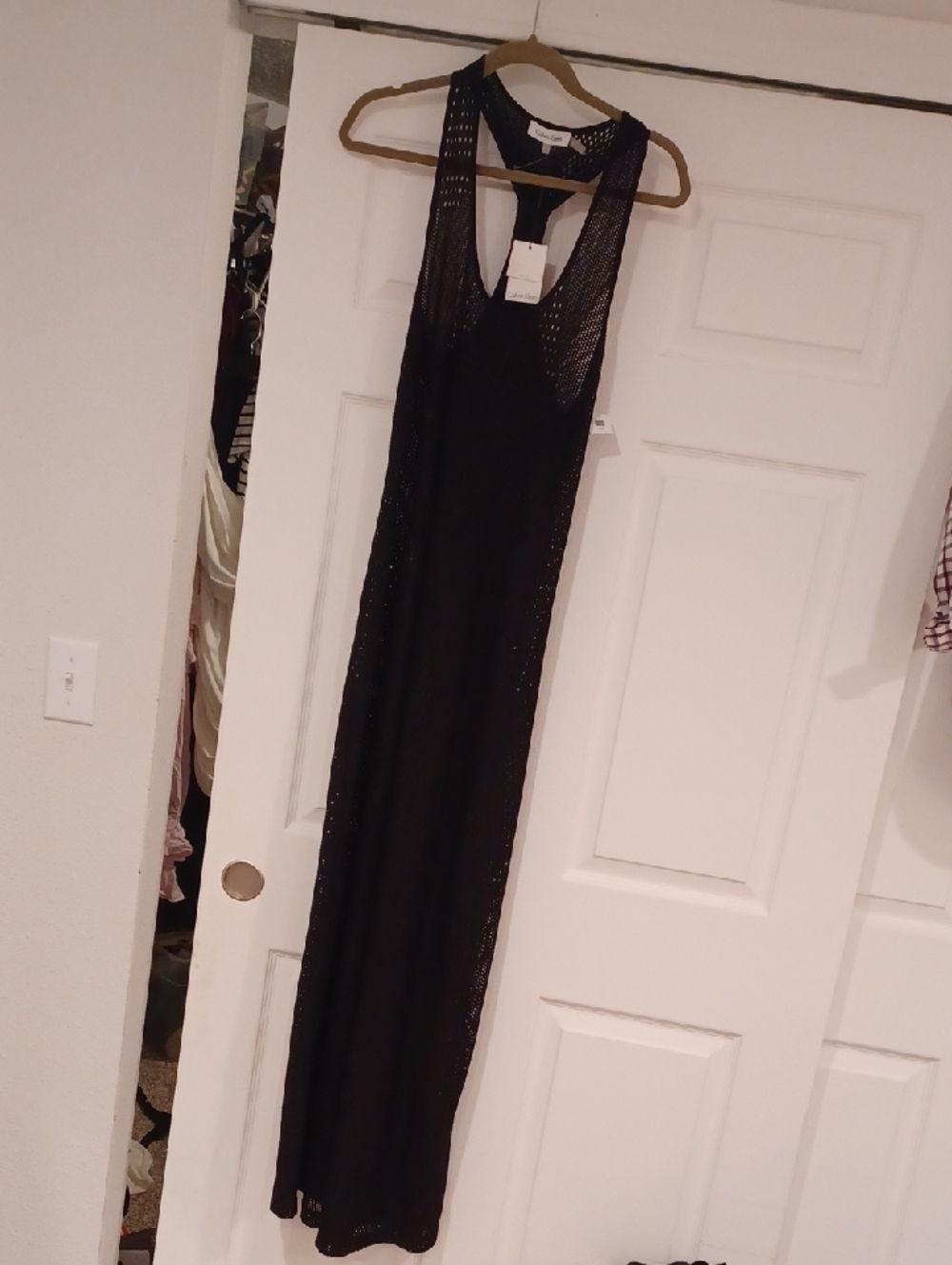 Calvin Klein Black Sleeveless Maxi Cover-Up Dress